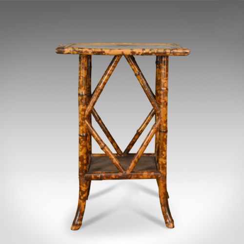 fig 1. Antique Bamboo Table, Occasional, Side, Oriental, Victorian Circa 1900