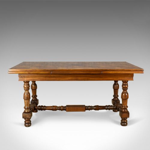 Extending Dining Table, 8 - 10 Seater, Mahogany, French Circa 1920
