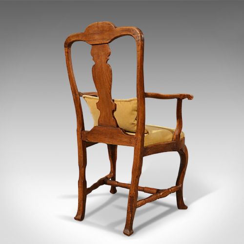 fig 2. Antique Elbow Chair Large, Oak Ash Elm, Study Desk, Georgian Armchair Circa 1800