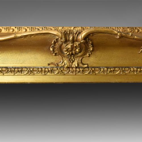 fig 3. Antique Wall Mirror Gilt Gesso Frame, Overmantel, English Victorian, Circa 1850