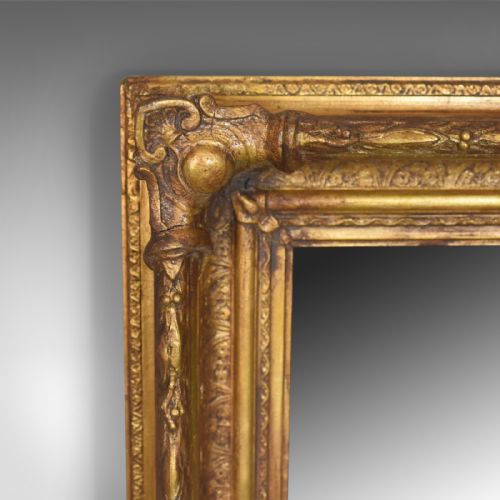 fig 2. Antique Wall Mirror Victorian Gilt Gesso Frame, English, Overmantel Circa 1900