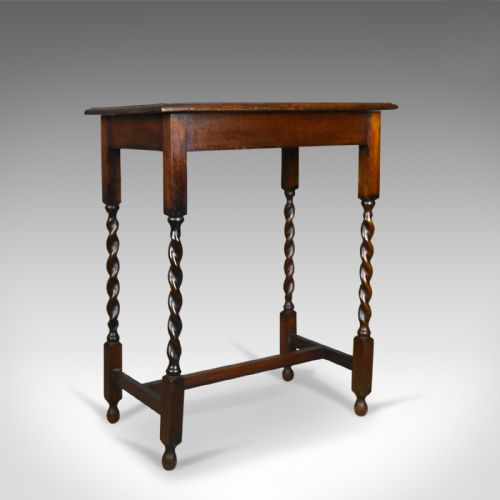 Antique Side Table, English, Oak, Edwardian, Circa 1910