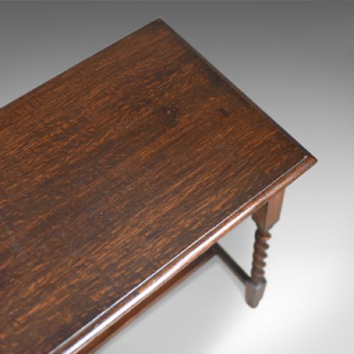 fig 2. Antique Side Table, English, Oak, Edwardian, Circa 1910