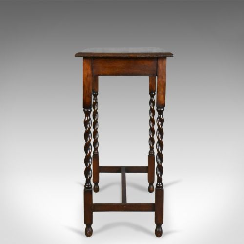 fig 3. Antique Side Table, English, Oak, Edwardian, Circa 1910