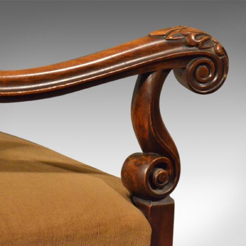 fig 3. Antique Elbow Chair, English, Walnut, Armchair, Victorian, Circa 1880