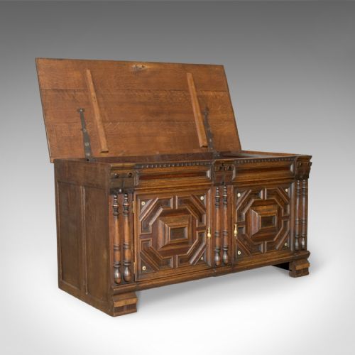 fig 5. Antique Chest, French Coffer, Oak, Early 19th Century Circa 1800