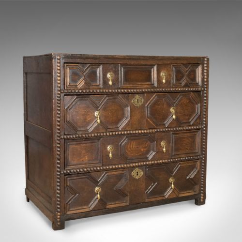 Antique Chest of Drawers, English, Oak, Late 17th Century, Circa 1690