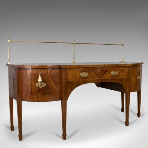 Large Antique Sideboard, English Regency, Server, Mahogany, Sheraton Circa 1820