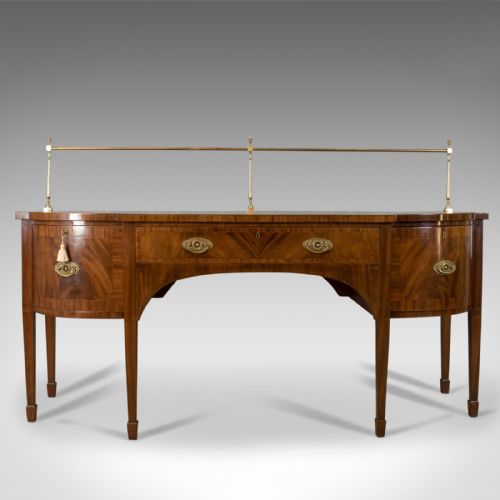 fig 1. Large Antique Sideboard, English Regency, Server, Mahogany, Sheraton Circa 1820
