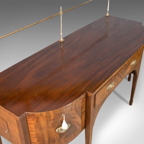 fig 3. Large Antique Sideboard, English Regency, Server, Mahogany, Sheraton Circa 1820