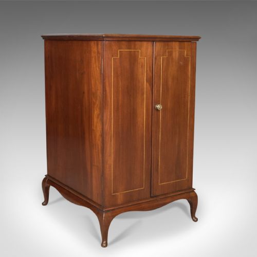 
Antique Cabinet, Filing, Side, Bedside, Nightstand, Mahogany, English Circa 1910