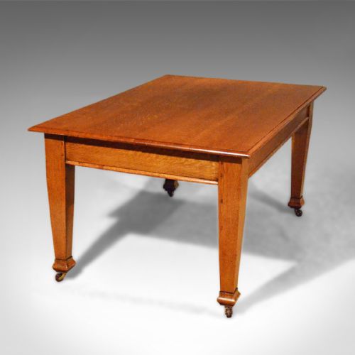 
Antique Dining Table, Six Seat, English, Oak, Kitchen, Edwardian, Circa 1910