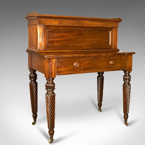 fig 1. Antique Writing Desk, William IV Bonheur Du Jour, A Solomon, Circa 1835