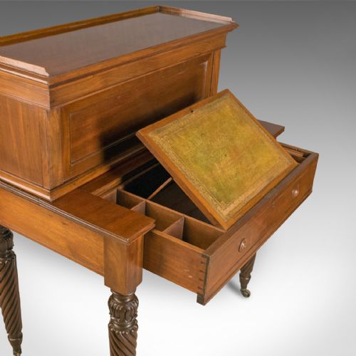 fig 4. Antique Writing Desk, William IV Bonheur Du Jour, A Solomon, Circa 1835