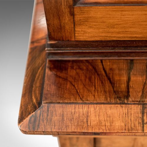 fig 4. Antique Display Cabinet, Tall, Victorian, Rosewood, Bookcase, Circa 1900