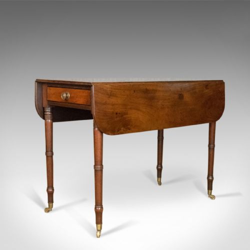Antique Pembroke Table, Mahogany, English, Georgian, Drop Flap Dining Circa 1820