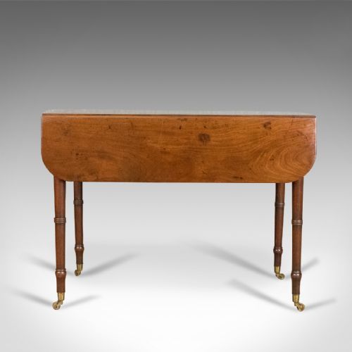 fig 2. Antique Pembroke Table, Mahogany, English, Georgian, Drop Flap Dining Circa 1820
