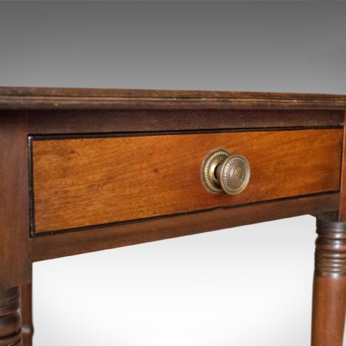 fig 3. Antique Pembroke Table, Mahogany, English, Georgian, Drop Flap Dining Circa 1820