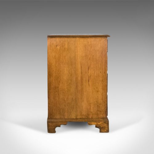 fig 2. Antique Chest of Drawers, Georgian, English Oak, Circa 1800, Double Depth Drawer