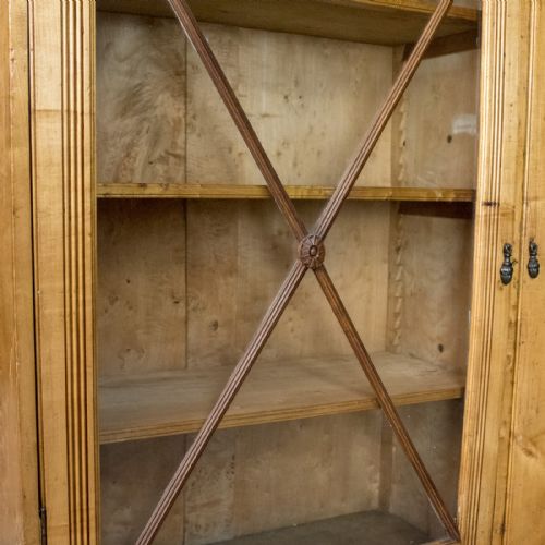 fig 5. Antique Ships Bookcase Victorian Satinwood Display Cabinet Nautical Marine C1865