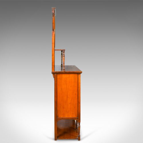 fig 1. Antique Sideboard, English, Edwardian, Chiffonier, Walnut, Tall, Circa 1910