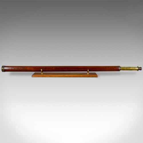 fig 1. Antique Telescope on Stand, English, Terrestrial, Astronomical, Circa 1750