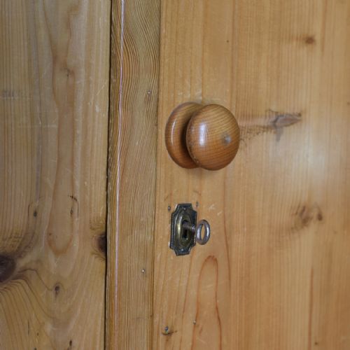 fig 2. Antique French Wardrobe, Pine Compactum Cupboard, Circa 1900
