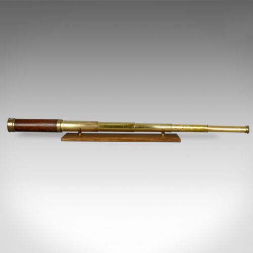 Antique Telescope, Five Draw Terrestrial Refractor, Banks of London Circa 1820