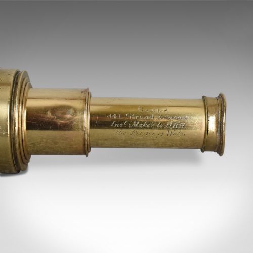 fig 2. Antique Telescope, Five Draw Terrestrial Refractor, Banks of London Circa 1820