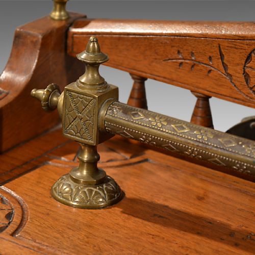 fig 4. Antique Arts & Crafts Log Bin, Walnut Coal Purdonium, Victorian Fireside C.1860