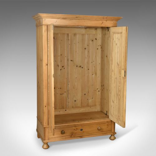 fig 4. Antique Wardrobe, French Pine Compactum Cupboard Circa 1900