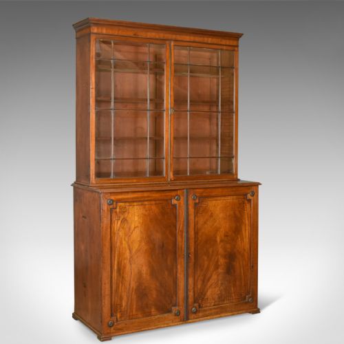 Antique Glazed Bookcase, English, Georgian, Display Cabinet, Mahogany Circa 1780