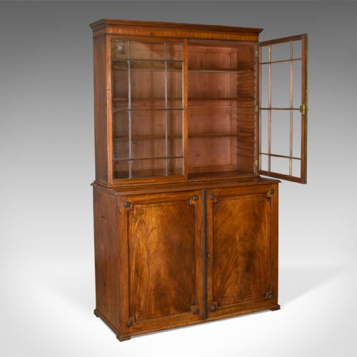 fig 2. Antique Glazed Bookcase, English, Georgian, Display Cabinet, Mahogany Circa 1780