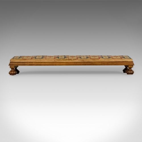 fig 1. Antique Carriage Stool, Early Victorian Footrest, English, Walnut, Circa 1850