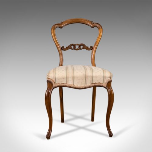fig 1. Antique Set of Four Dining Chairs, English, Victorian, Rosewood Circa 1840