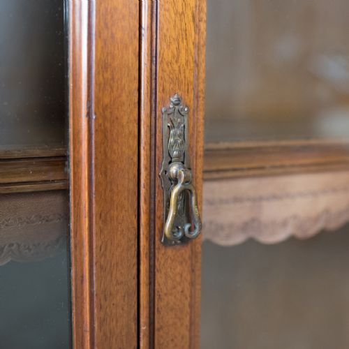 fig 5. Antique Glazed Bookcase, Victorian, English, Display Cabinet, Walnut, Circa 1880