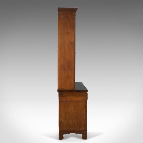 fig 2. Antique Bookcase, Georgian Mahogany Display Cabinet Gothic Overtones Circa 1800
