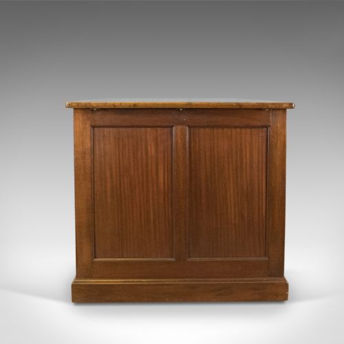 fig 1. Antique Pedestal Desk, Large, English, Mahogany, George V, Circa 1915