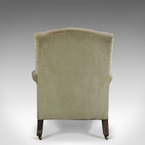 fig 3. Antique Armchair, English, Victorian, Button Back, Club Chair, Circa 1890
