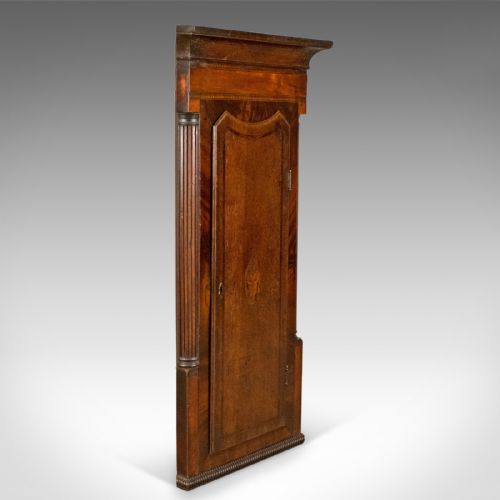 Antique Corner Cabinet, Georgian, Mahogany, Narrow, Hanging Cupboard Circa 1780