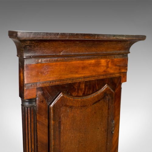 fig 3. Antique Corner Cabinet, Georgian, Mahogany, Narrow, Hanging Cupboard Circa 1780