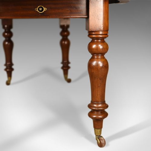 fig 3. Antique Dining Table, Victorian, Mahogany, Extending, Six Seater Circa 1850