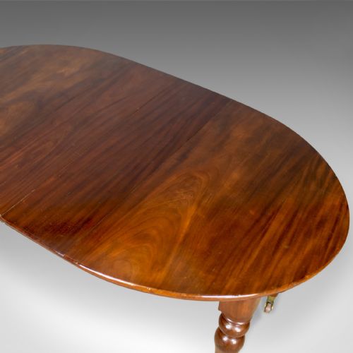 fig 4. Antique Dining Table, Victorian, Mahogany, Extending, Six Seater Circa 1850