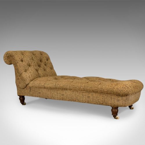 Antique Daybed, Reclining Chaise Longue, Victorian, Late 19th Century Circa 1900