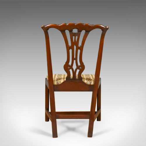 fig 3. Set of Six Antique Dining Chairs, English Victorian Chippendale Taste Circa 1900