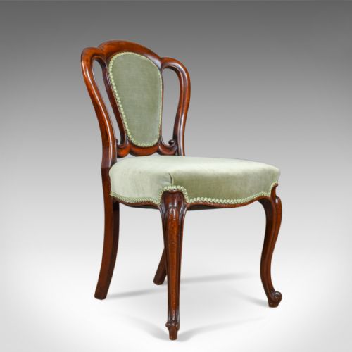 fig 1. Pair of Antique Chairs, English, Victorian, Dining, Side, Mahogany, Circa 1840