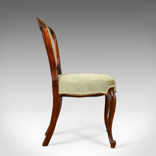 fig 2. Pair of Antique Chairs, English, Victorian, Dining, Side, Mahogany, Circa 1840