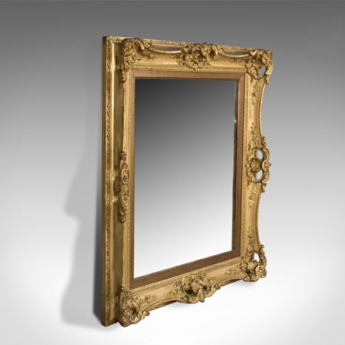 fig 1. Antique Wall Mirror, English, Victorian, Picture Frame, 19th Century Circa 1900