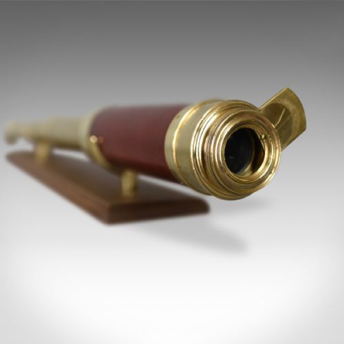 fig 1. Antique Telescope, Three Draw Refractor, English, Late Georgian Circa 1800