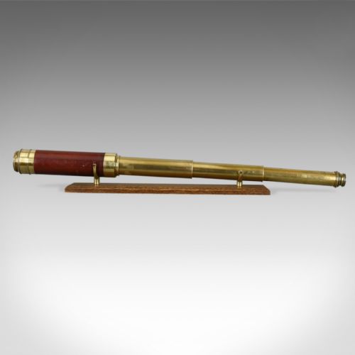 fig 2. Antique Telescope, Three Draw Refractor, English, Late Georgian Circa 1800